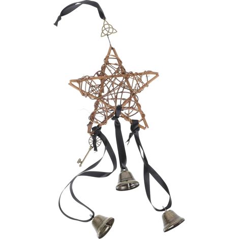 Lot de 4 cloches décoratives artisanales en métal, idéales pour la sorcellerie. Décoration à suspendre pour une couronne d'Halloween ou un pendentif. (1/5)