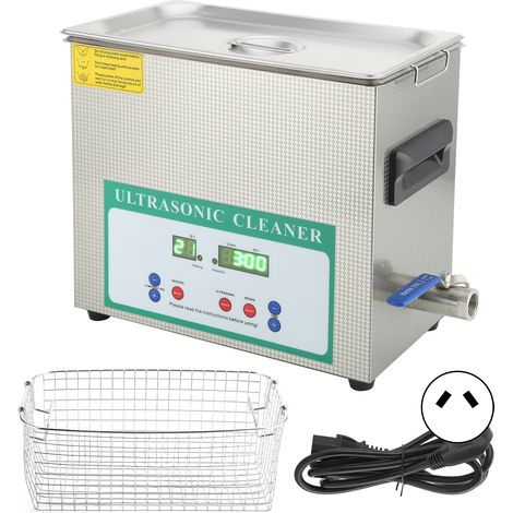 Nettoyeur Ultrasonique 6,5L 180W Cuve à Ultrasons Machine de Nettoyage à Minuteur DK‑360HTD Prise AU 220V (1/5)