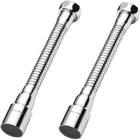 2pc Rallonge Robinet Cuisine 14cm Acier Inoxydable Embout Robinet Cuisine (1/5)