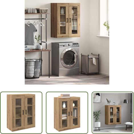 vidaXL Eiche - Sideboard Artisan-Eiche 69,5 x 34 x 90 cm Holzwerkstoff (1/5)