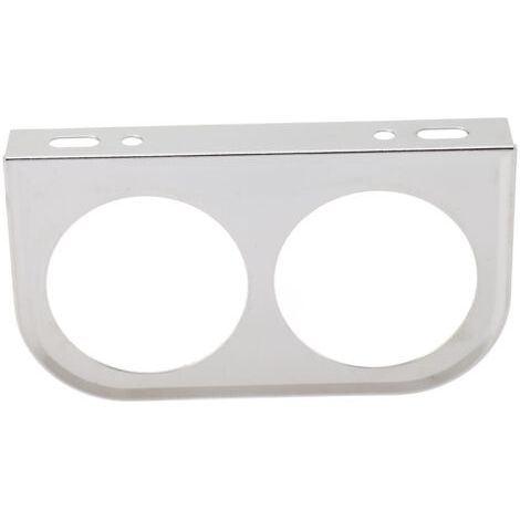 DEESSE SHOP-Panneau de jauge à 2 trous 2-1/16 pouces 52MM, instrument universel en métal pour montage de compteur de voiture, argent. (1/5)