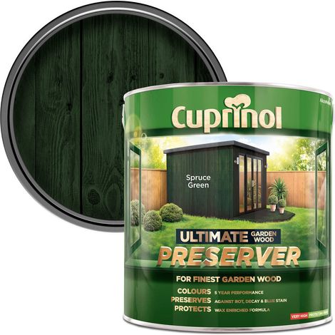 Cuprinol Ultimate Garden Wood Preserver Spruce Green 4 litre CUPGWPRESG4L