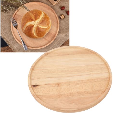 Plat à pizza japonais en bois de 30 x 30 cm, épais et robuste, idéal pour manger, cuisiner et conserver vos aliments. Parfait pour les chambres, cuisines, salons, salles de bains, hôpitaux et même en (1/5)