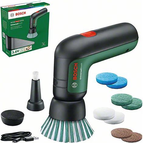 Bosch – Brosse de nettoyage sans fil étanche IPX5 – Accessoires pour surfaces variées – 3,6V 1,5Ah – 215 tours/minute – Nettoyage efficace intérieur/extérieur - V873723 (1/10)