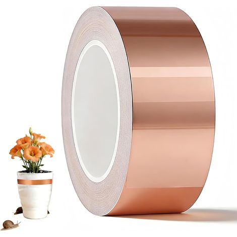 Ruban de cuivre Contre les limaces 50mm x 20M Barrière anti-limaces pour jardin et potager (1/5)