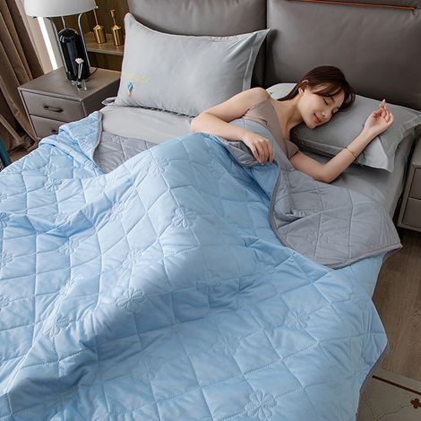 Couette Rafraîchissante - Tissu Lavé À L'Eau - 150 x 200 cm - Pour Été - 1 Pièce (1/5)