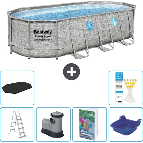 Bestway Bestway Power Steel Ovale - 549x274x122 cm - 7-pièces  S662