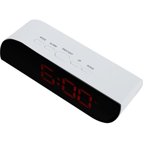 Réveil Numérique LED avec Affichage 12/24H et Luminosité Ajustable pour Chambre Modèle GHY-0801 Rouge (1/5)