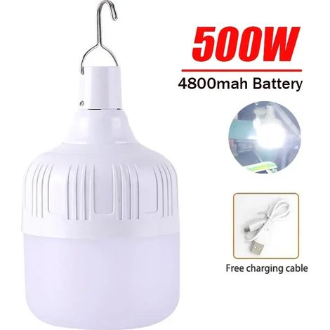 Lampes solaires portables à LED (style classique) 80-500 W, éclairage LED écoénergétique compatible avec le camping, les tentes, la pêche de nuit et les éclairages de secours. (1/5)