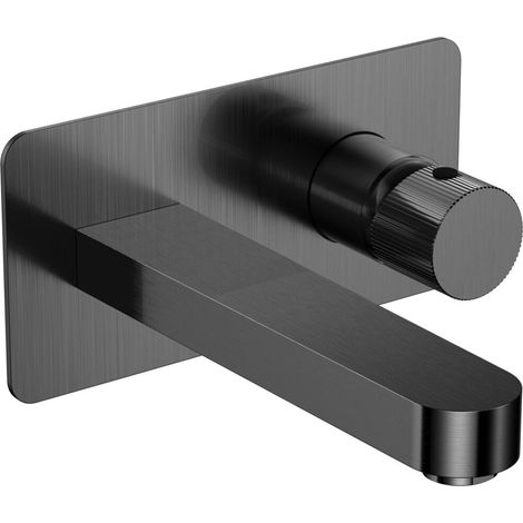 Orbit Koko Wall Mounted Basin Mixer Tap - Gunmetal (1/2)