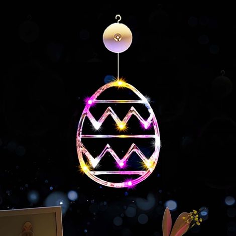 Guirlande Lumineuse Œufs De Pâques - Fil Métallique Flexible Avec LED - Décoration Murale Porte Intérieure - 1 Pièce (1/5)
