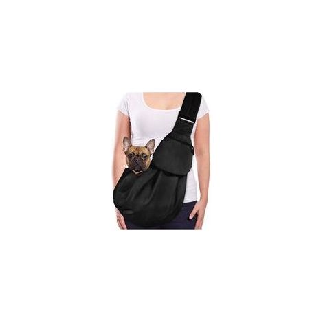 Hundetragetasche – Verstellbarer Schultergurt 45–90 cm – Weiche und atmungsaktive Baumwolle – Maximale Traglast 5 kg – Integrierte Reißverschlusstasche (1/5)
