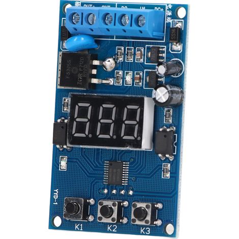 Module de commande MOSFET E7A4 temporisé cyclique 12V 24V interrupteur à retardement remplace relais, carte de contrôle à déclenchement, minuterie programmable (1/5)