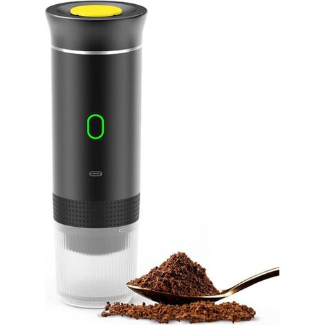 Machine à café à capsules - Machine expresso sans fil avec une pression de 15 bars, une batterie de 7500 mAh et un chauffage automatique à 92 °C - Compacte et portable (1/5)