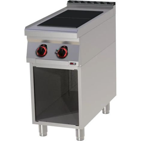 Fourneau électrique 2x feu avec soubassement 400 V REDFOX - SPL 90/40 E - REDFOX