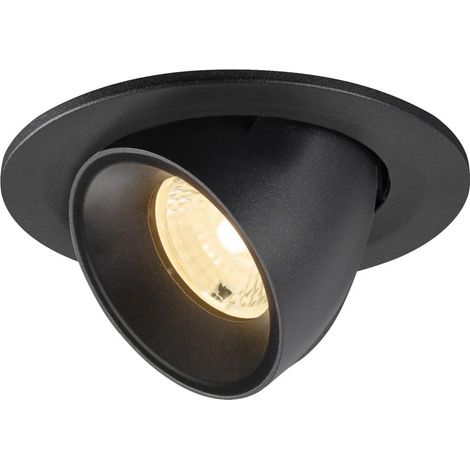 Spot encastré NUMINOS® GIMBLE S intérieur 3000 K 40° IP20 rond noir - SLV - 1009400
