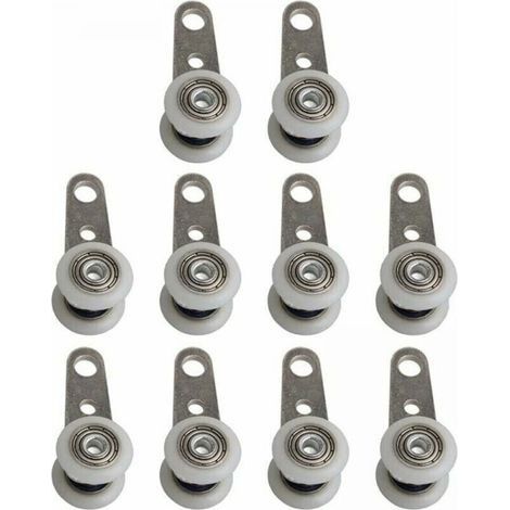 Lot De 10 Roulettes Pour Baies Vitrées Ou Portes CoulissantesEn Métal Et En Plastique4 X 1,9 Cm (1/4)