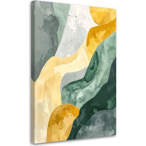 Leinwandbild Abstrakt Pastellgrün Gelb 30x45 (1/5)
