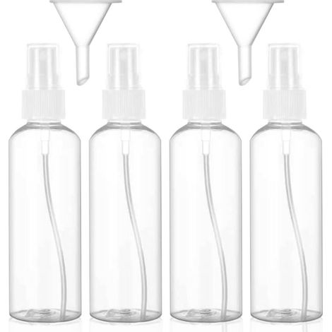 4 unités Flacon Spray Vide Atomiseur Rechargeable 100ml Flacon Vaporisateur Fine Brume synthétique (1/5)