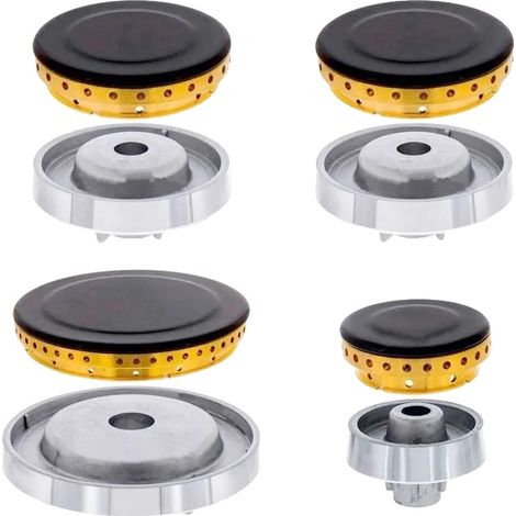 Kit de quemadores para estufa de gas, material de acero inoxidable, tamaño estándar, compatibilidad universal, distribución eficiente del calor, resistencia a altas temperaturas. (1/3)
