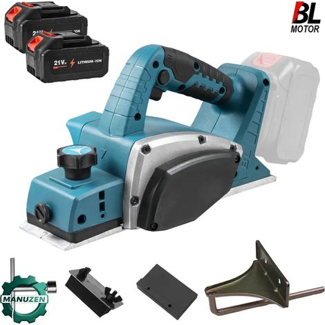 Manuzen - Rabot électrique sans fil 15 000 tr/min – 2 batteries — Avec 2 batteries (1/5)