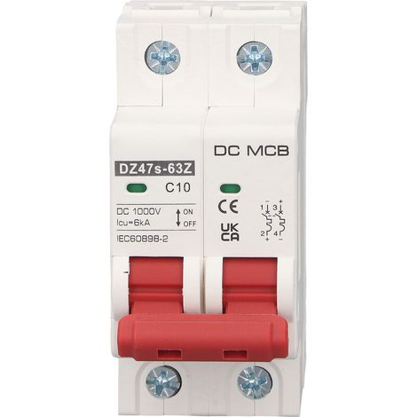 Miniatur-Leistungsschalter 2P 10A DC1000V für Photovoltaik-Solaranlagen, DIN-Schienenmontage, Stromkreisschutz. (1/5)