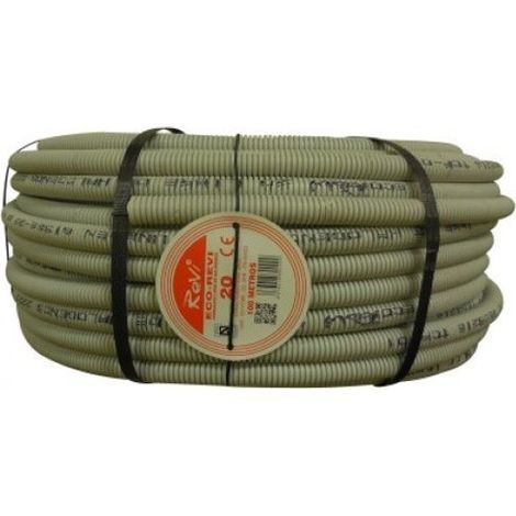 Tubo Corrugado libre de halogenos 20mm  Manguera Espiral flexible reforzado 100 metros  Aislamiento PVC para cables electricos
