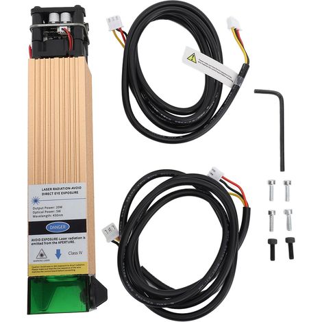 Ortviai Module Laser 450 nm 5 W pour découpe et gravure CNC – Compatible machines 3018, graveuse laser, fraiseuse CNC