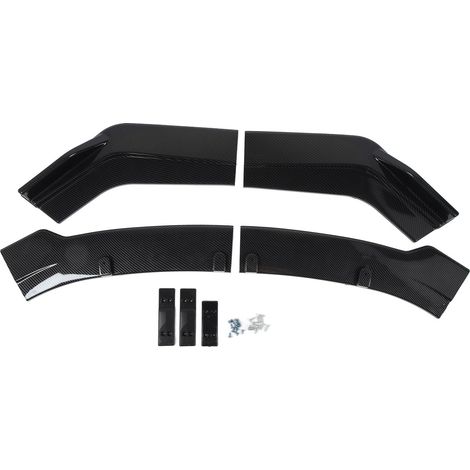 4 Pièces Becquet Avant Spoiler Fibre de Carbone Motif Diffuseur Pare-chocs Universel pour Voiture (1/5)