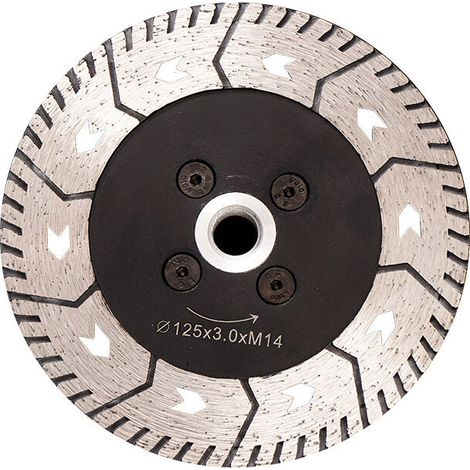Disque Diamant 125MM Lame de Scie Double Lame pour Couper et Moudre Béton Marbre Granit