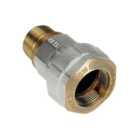 KRONOS PUSH Messing-Klemmverbinder mit AG - für Stahlrohr Ø 33,7 mm x 1 Zoll AG (DN 25) DVGW ACS