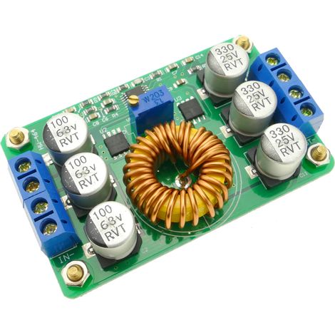 BeMatik - Fuente de alimentación DC-DC IN de 16-40V a 1-12V de 6A con conversor DW-0386