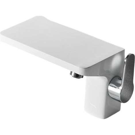 Robinet de cuisine Robinets de lavabo en Fiber de carbone noire froide et chaude, robinet de salle de bains en porcelaine permettant de gagner de l'espace, robinet mitiur d'évier à poignée H851(H851) (1/5)
