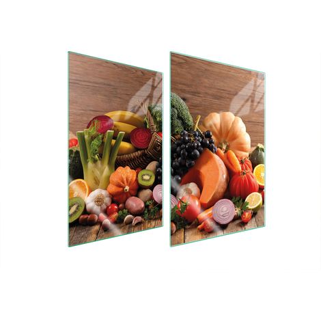 GLAS-SCHUTZPLATTE FÜR KÜCHE 2x35x52 LEBENSMITTEL (1/5)