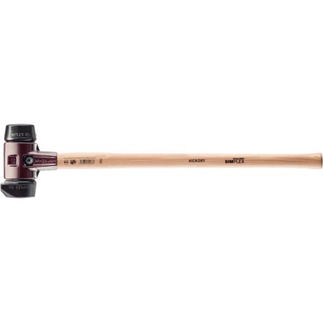HALDER SIMPLEX Martillo de bateo Goma maciza con pie integrado / goma maciza con carcasa de hierro maleable, mango de madera de nogal de alta calidad - D=80 mm - 3022.281 (1/4)