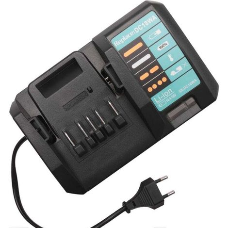 Chargeur 14.4V 18V Compatible Maktec DC18SG DC1851 BL1813G BL1415G BL1815G BL1413G UH522D UM167D UR180D Prise Européenne (1/4)