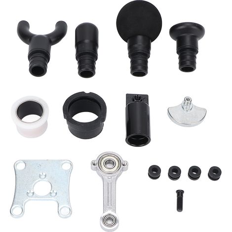 Pistolet de massage musculaire avec têtes interchangeables, en alliage d'aluminium, 4 têtes différentes pour un massage profond des tissus et des fascias. (1/5)