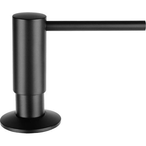 TAISHENGDA-Distributeur de Savon avec Bec Pivotant à 360° - Distributeur de Savon Liquide Rechargeable par en Haut pour Evier Cuisine - Distributeur Savon Noir (1/5)