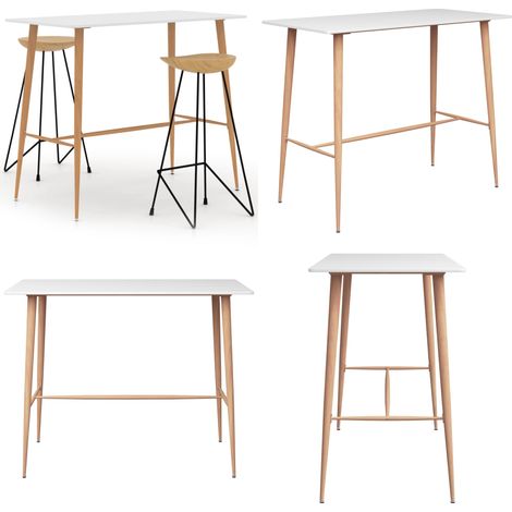 vidaXL 3-tlg. Bar-Set Weiß (1/5)