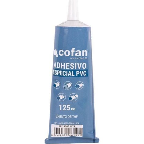 Adhesivo para pvc en gel 125 ml, secado rápido y resistente al agua (1/5)