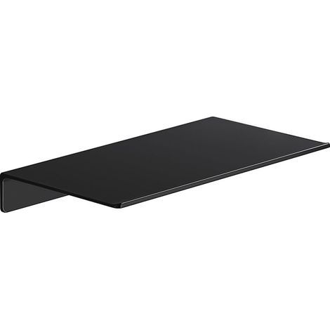 Petite étagère murale flottante, mini étagère de présentation pour objets de collection, étagère murale en métal pour salle de bain/salon/cuisine/chambre (noir, 20,3 cm) (1/4)