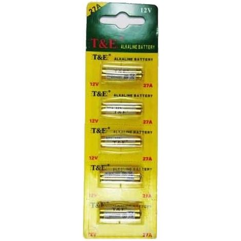 Lot de 5 piles alcalines 27A 12V – Zinc carbone pour dispositifs électroniques – Compatible télécommandes et alarmes – Jod1 (1/2)