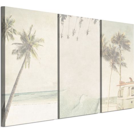 Quadro su tela italiana 90 x 60 cm trittico - stile boho - natura Quadro su tela italiana 120 x 80 cm trittico - stile boho - natura (1/5)