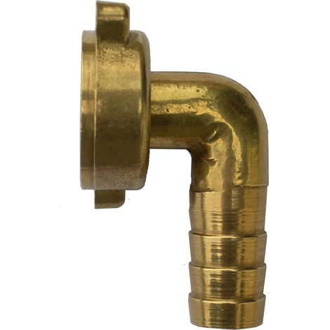 Nez de robinet coude avec ecrou a ailettes, femelle 26x34, pour tuyau de 19, avec joint caoutchouc imperdableBoutte