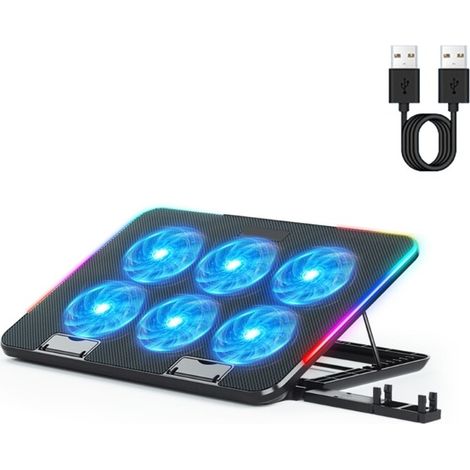 Laptop-Kühlpad, Laptop-Kühlmatte, Gaming-Laptop-Kühlpad mit 6 LED-Lüftern