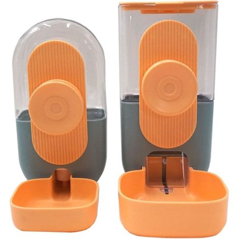 Distributeur automatique de croquettes et abreuvoir pour chien et chat, lot de 2 gamelles, nourrisseur programmable avec réservoir, fontaine à eau pour animaux, accessoire pratique pour repas quotidie (1/5)