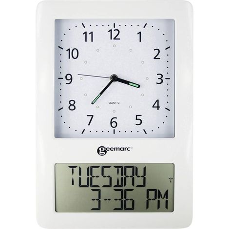 Geemarc VISO50 Reloj de Pared Radio Controlado Blanco