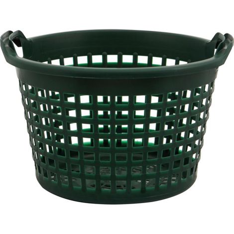 Cesta de jardín redonda verde de 15 kg