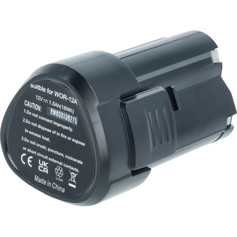 vhbw Akku kompatibel mit Rockwell RK2512K2, RK2513, RK2512K, RK2516, RK2515K2, RK2513K2, RK2516K Werkzeug (1500 mAh, Li-Ion, 12 V)