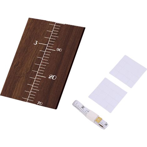 Toise croissance bois avec ruban mousse – Mesure mural déco renard couleur noyer, décoration (1/4)
